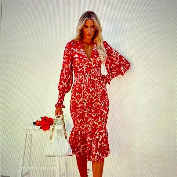 VICI Floral Midi Dress